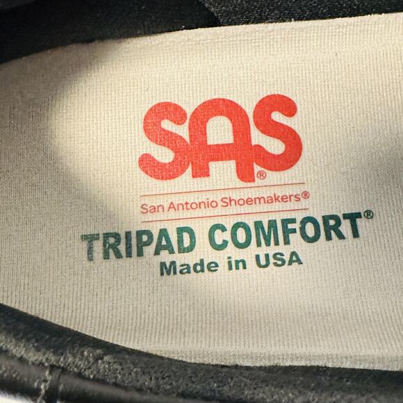 SAS Shoes Womens 7.5 Black Leather Tripad Comfort Viva Slip On Loafer Walking - Picture 10 of 12